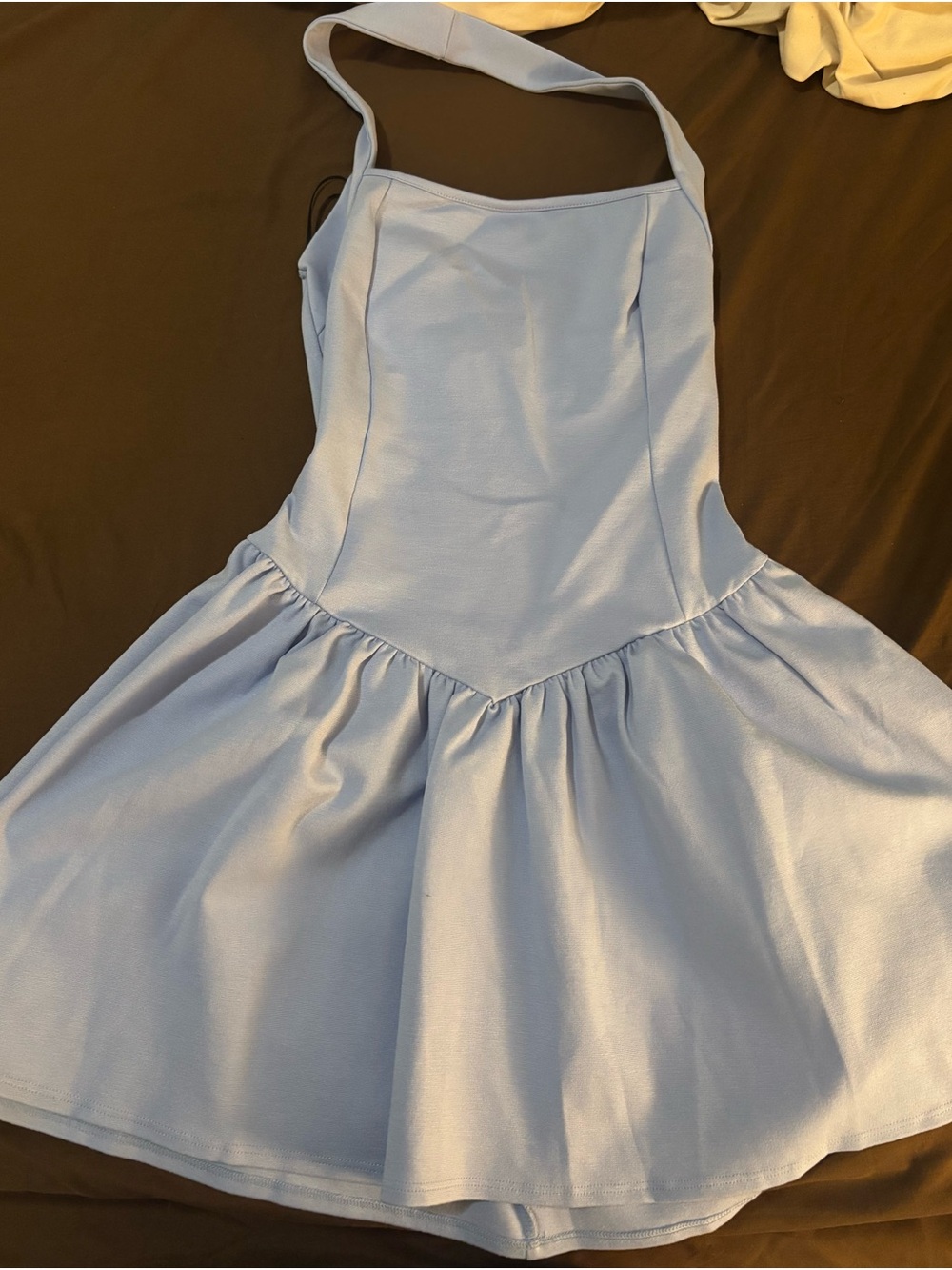 Light Blue women’s Halter Skater Dress